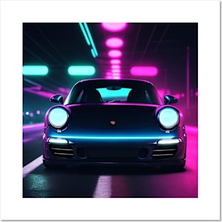 Neon Car Posters and Art